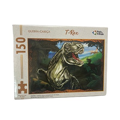 Quebra Cabeça Dinossauro T-Rex 150 Peças Pais & Filhos