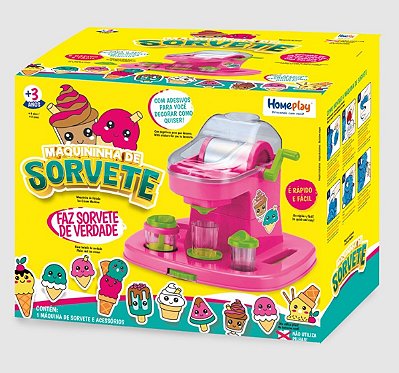 Maquininha de Sorvete e Acessórios Infantil Sorvete Verdade