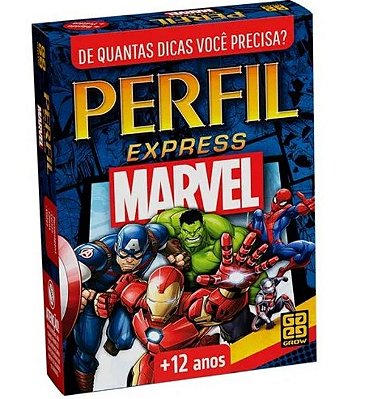 Jogo Perfil Express Marvel Heróis Vingadores Grow