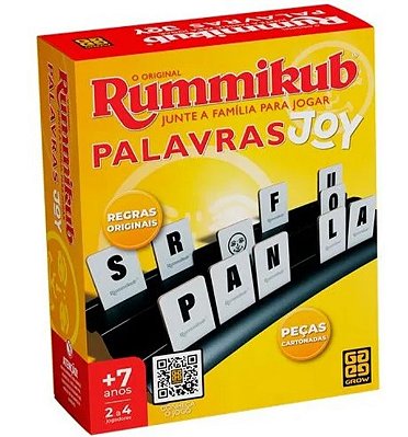 Jogo de Tabuleiro Rummikub Joy Palavras - Grow
