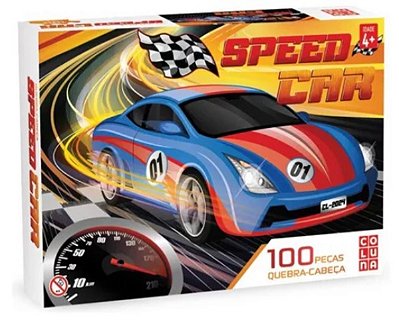Quebra-cabeça Cartonado Speed Car 100 Peças - Pais & Filhos