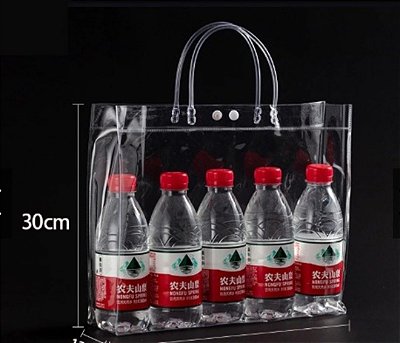 Sacola Bolsa Sacolão Pvc Cristal Transparente Praia