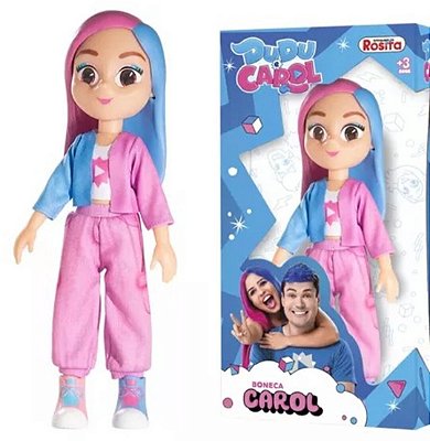 Boneca Carol Youtuber 26cm Dudu E Carol Articulada