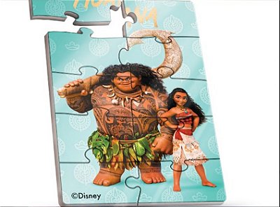Moana Kit 6 Mini Quebra Cabeça Moana Disney Madeira