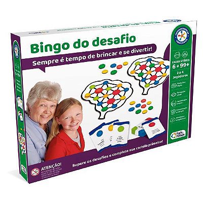 Jogo Educativo Bingo Do Desafio Linha Sênior Pais E Filhos