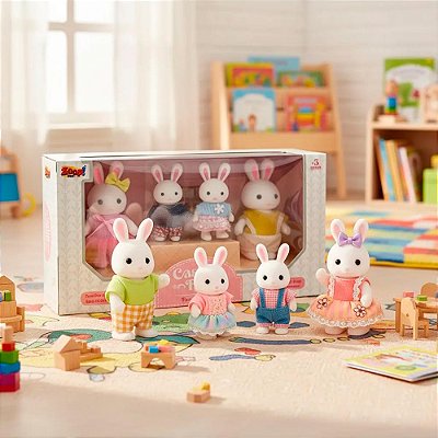 Casinha Feliz Infantil Conjunto Família Coelho da Zoop