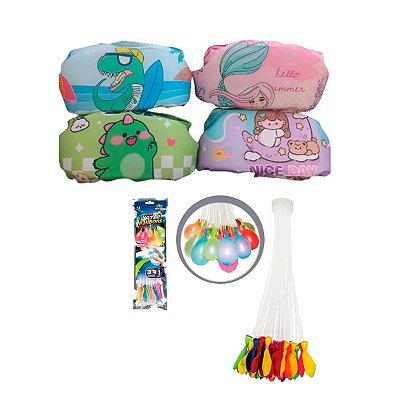 Boia Infantil com Colete Art Summer + 37 Bexigas Brinde