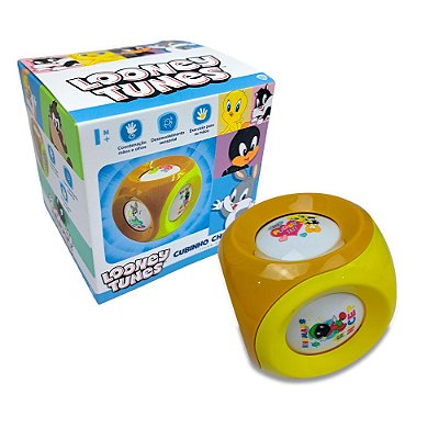 Chocalho Cubinho Baby Looney Tunes Som Divertido EBN Kids