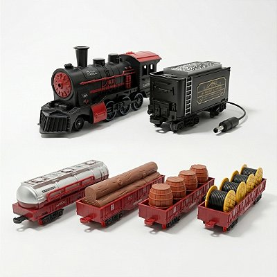 Trem Eletrico Maria Fumaça Grande Luz Som Fumaça Zoop Toys