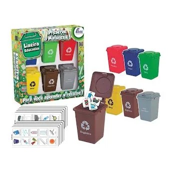 Brinquedo Lixeira Educativa de Reciclagem - Fenix