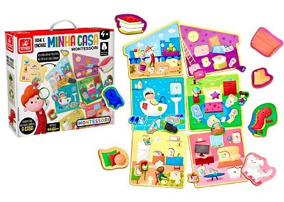 Ache e Encaixe Minha Casa Montessori - Brincadeira de Criança