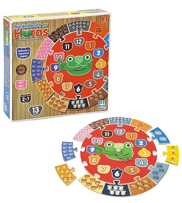 Jogo Aprendendo as Horas Sapinho - Nig Brinquedos