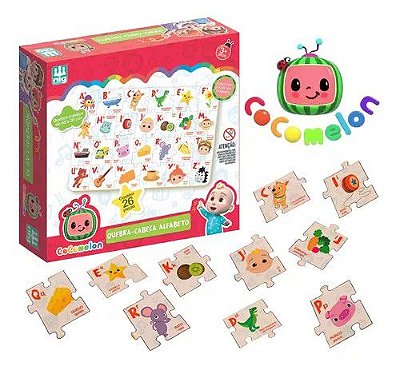 Quebra Cabeça Baby Alfabeto Cocomelon - Nig Brinquedos