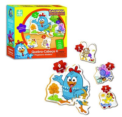 Quebra Cabeça Progressivo Galinha Pintadinha - Nig Brinquedos