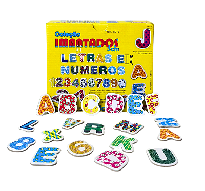 Coleção Imantados Letras e Números 3 cm - Carimbras
