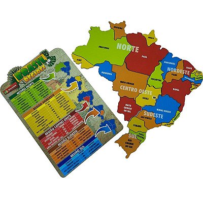 Quebra Cabeça Brasil em Regiões -  Maninho