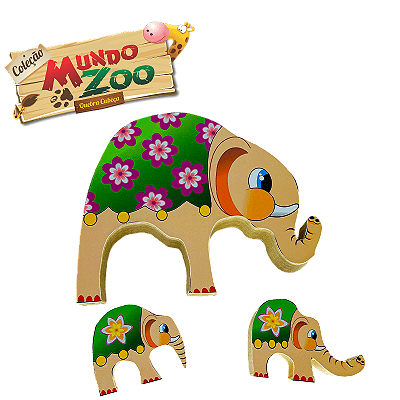 Quebra Cabeça Zoo Elefante - Maninho