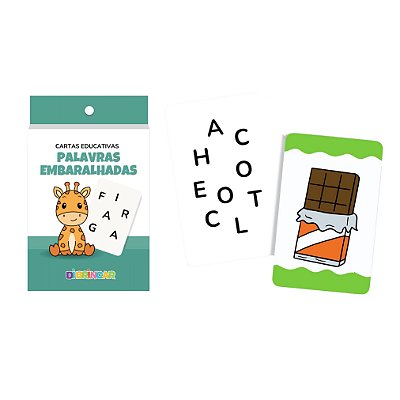 Cartas Educativas Palavras Embaralhadas - DiBrincar