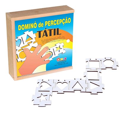 Jogo de Dominó Percepção Tátil Vazado - Carlu