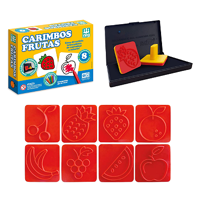 Carimbos Frutas 8 Peças - Nig