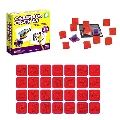 Carimbos Figuras 28 Peças - Nig Brinquedos