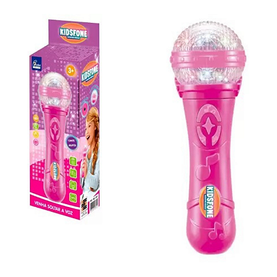 Microfone Kidsfone Musical Rosa - Fenix