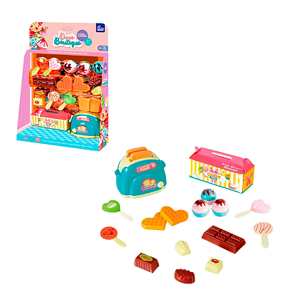 Kit Comidinha Infantil Doce Boutique Cozinha 17 Peças - Fenix