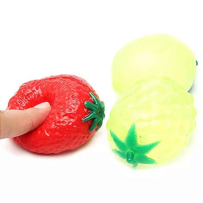 Brinquedo Sensorial Splash Ball Frutas Anti Estresse Sortido - Acrilex