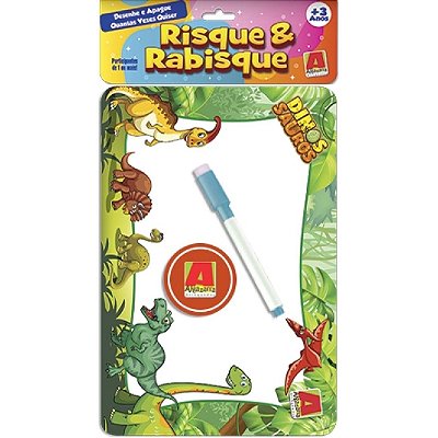 Lousa Infantil Risque e Rabisque Dinossauros - Algazarra
