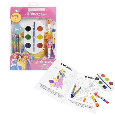 Livro Kit Ler e Colorir 5 em 1 Princesas - TodoLivro