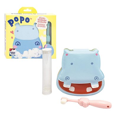 Livro Fantoche de Banho: Popo Escova os Dentes Amarelo - Happy Books