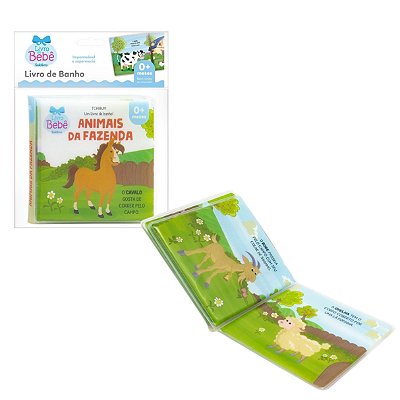 Livro de Banho Tchibum Animais da Fazenda - TodoLivro
