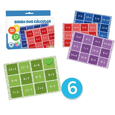 Jogo Educativo Bingo dos Cálculos - DiBrincar