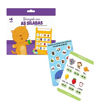 FlashCards Brincando com as Sílabas - DiBrincar