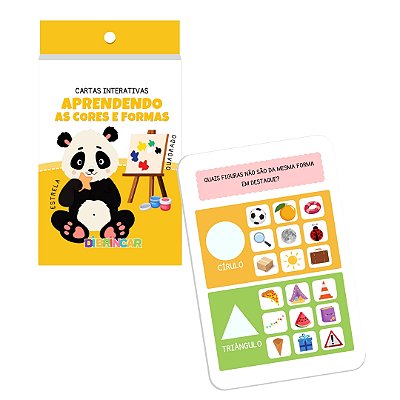 Cartas Interativas Aprendendo Cores e Formas - DiBrincar