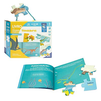 TodoLivro Play Livro Com Quebra Cabeça Progressivo Dinossauros - TodoLivro