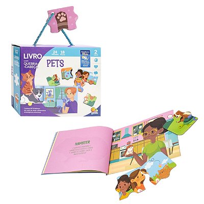 TodoLivro Play Livro com Quebra Cabeça Pets - TodoLivro