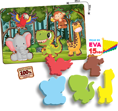 Tabuleiro Animais Espelhamento ESP013 - Paper Toy