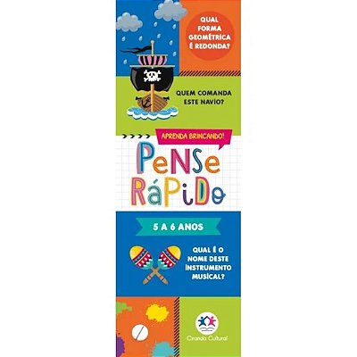Livro Flash Cards Pense Rápido 5 a 6 Anos - Ciranda Cultural