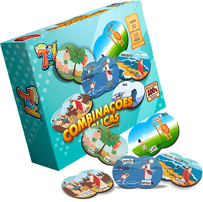 Jogo Combinações Bíblicas 20 Peças MDF EDCMP017 - Paper Toy