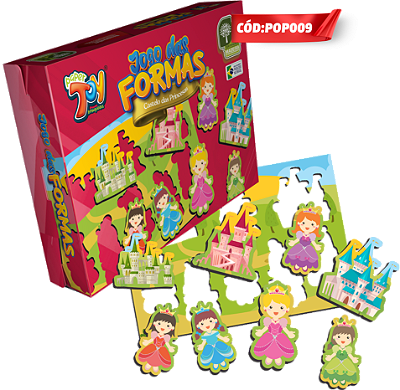 Jogo das Formas Castelo das Princesas MDF POP009 - Paper Toy
