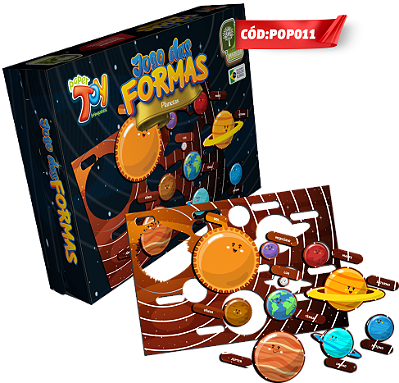 Jogo das Formas Planetas MDF POP011 - Paper Toy
