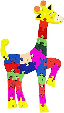 Quebra Cabeça Girafa MDF - Toy Mix