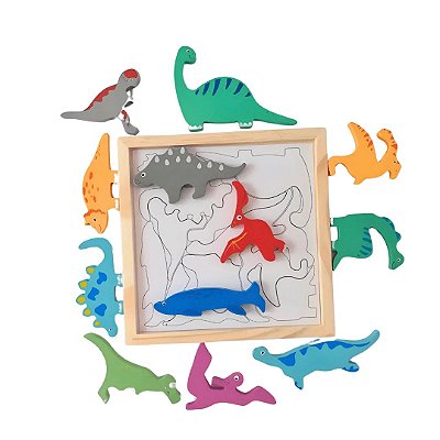 Colecione e Encaixe Dinossauros MDF RF4 - Toy Mix