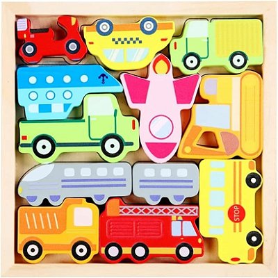 Colecione e Encaixe Meios de Transporte MDF RF1 - Toy Mix