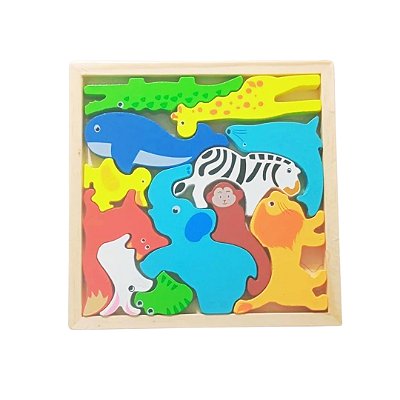 Colecione e Encaixe Animais MDF RF2 - Toy Mix