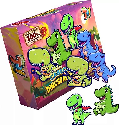Quebra Cabeça Dinossauros MDF QCFPM005 - Paper Toy
