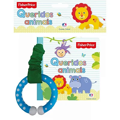 Livro Cartonado com Mordedor Fisher Price Queridos Animais - Ciranda Cultural
