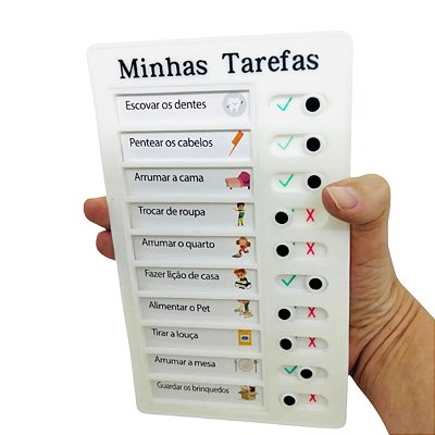 Quadro Minhas Tarefas - Materiais para Brincar