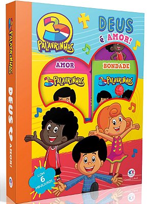 Livro Box com 6 Minilivros 3 Palavrinhas Deus é amor - Ciranda Cultural